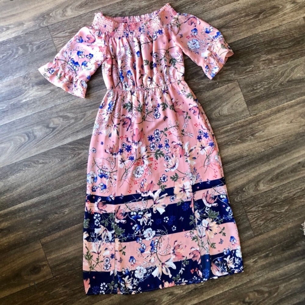 Westport off the shoulder floral maxi dress